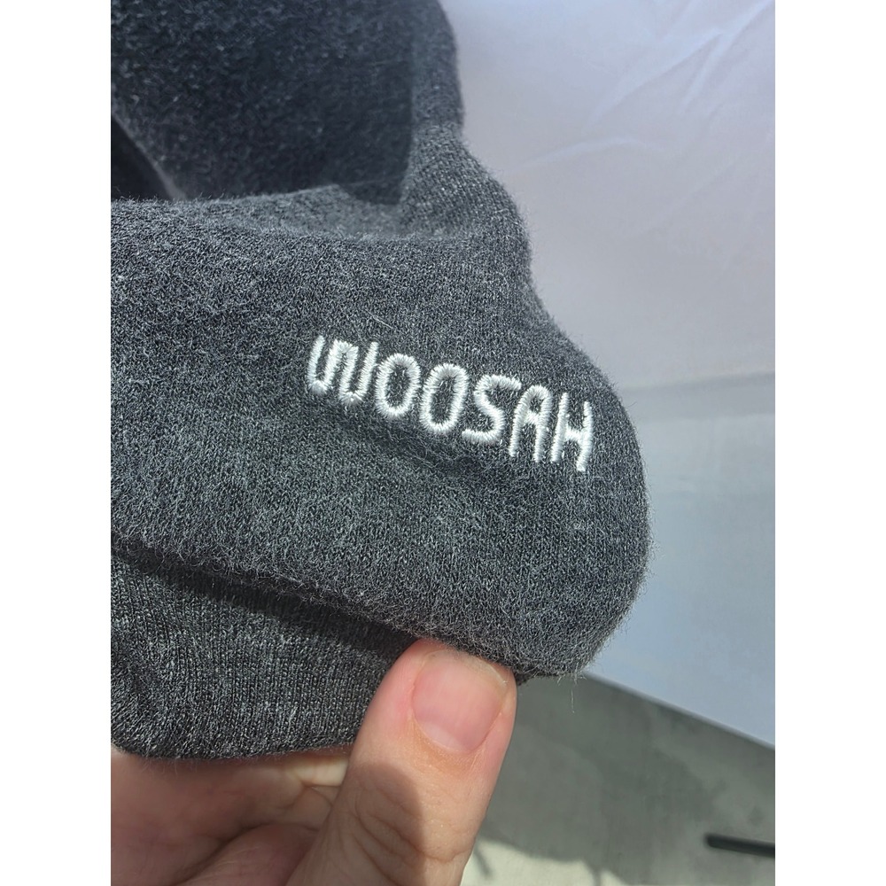 Woosah Limited Edition Hoodie Charcoal Gray Heathered Pullover Sweatshirt Small - Picture 5 of 6
